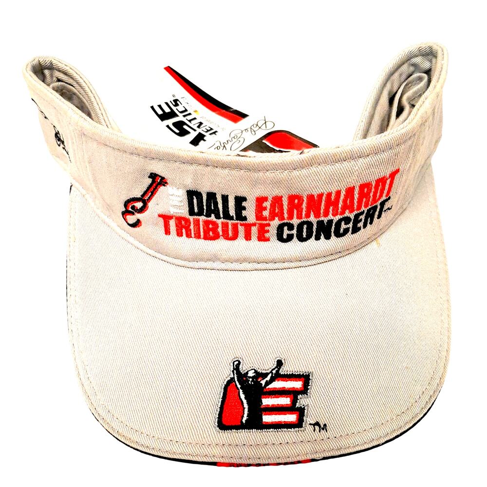 Dale Earnhardt Visor Vtg Grey Nascar New  Tribute Concert
